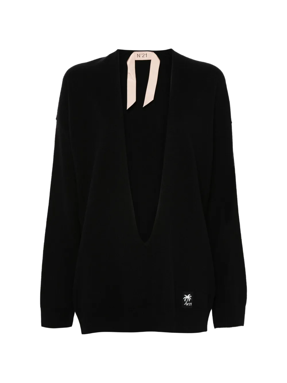 Nº21 V-neck sweater - Nero