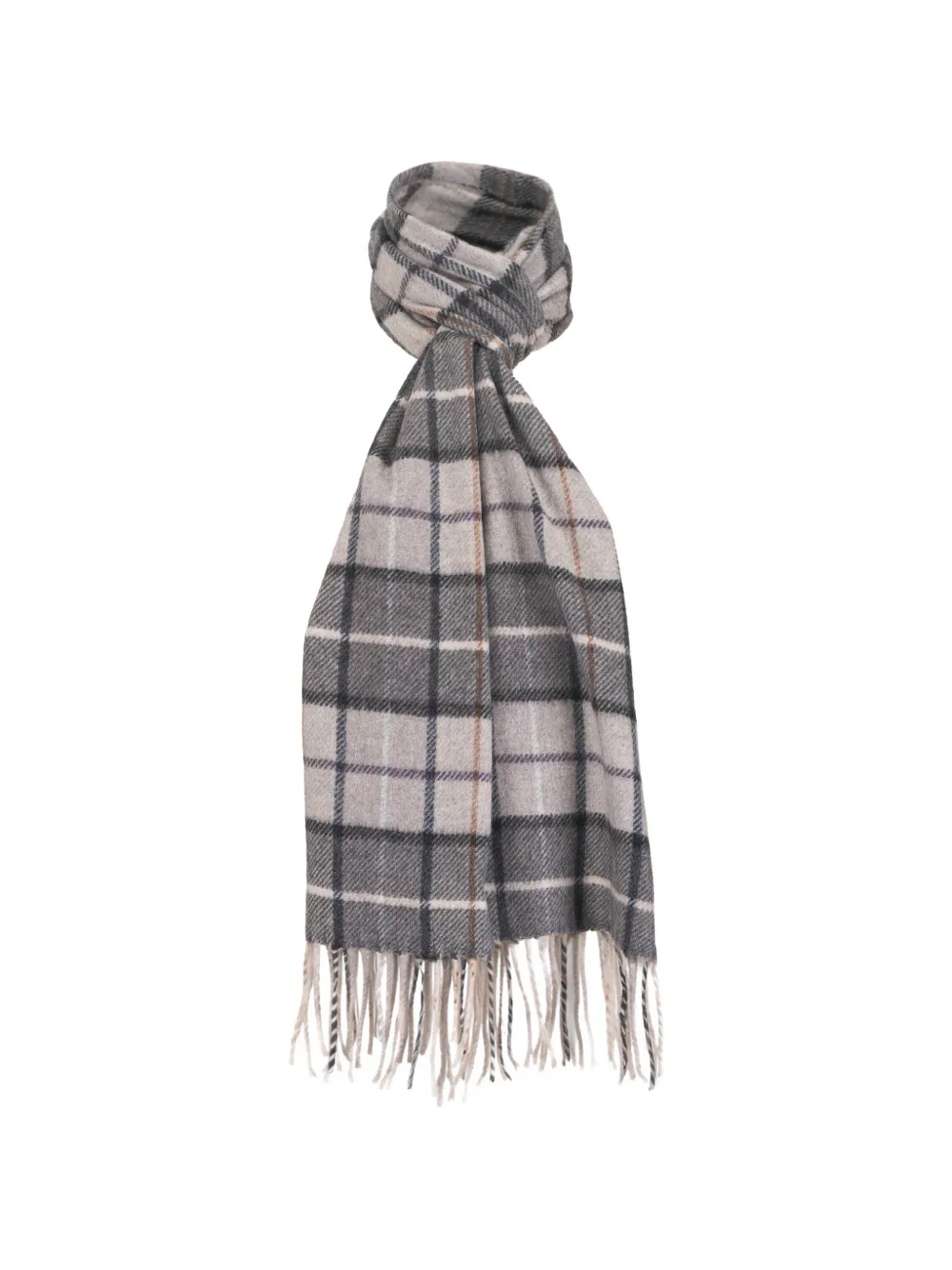 Chelsey Imports plaid fringed scarf - Grigio