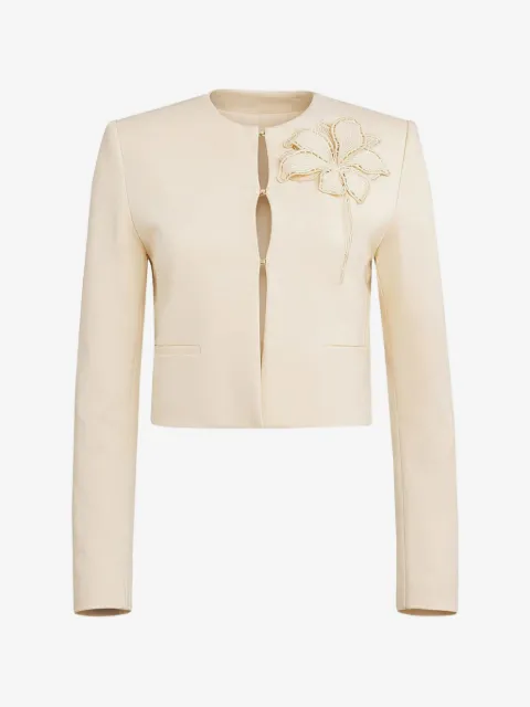 TWINSET chamarra con apliques florales