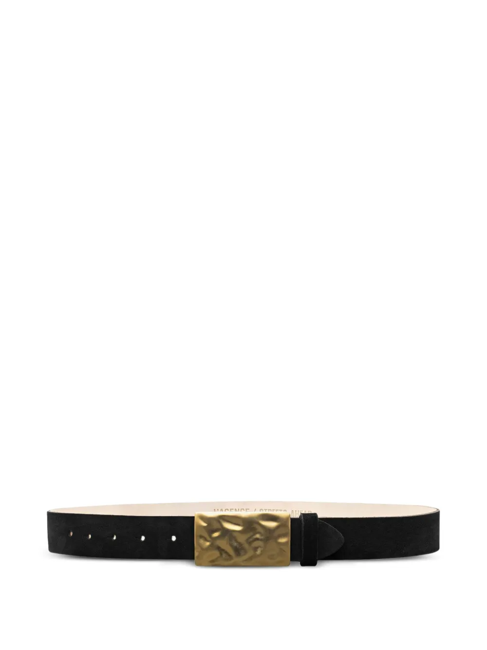 L'Agence textured hammered belt - Nero