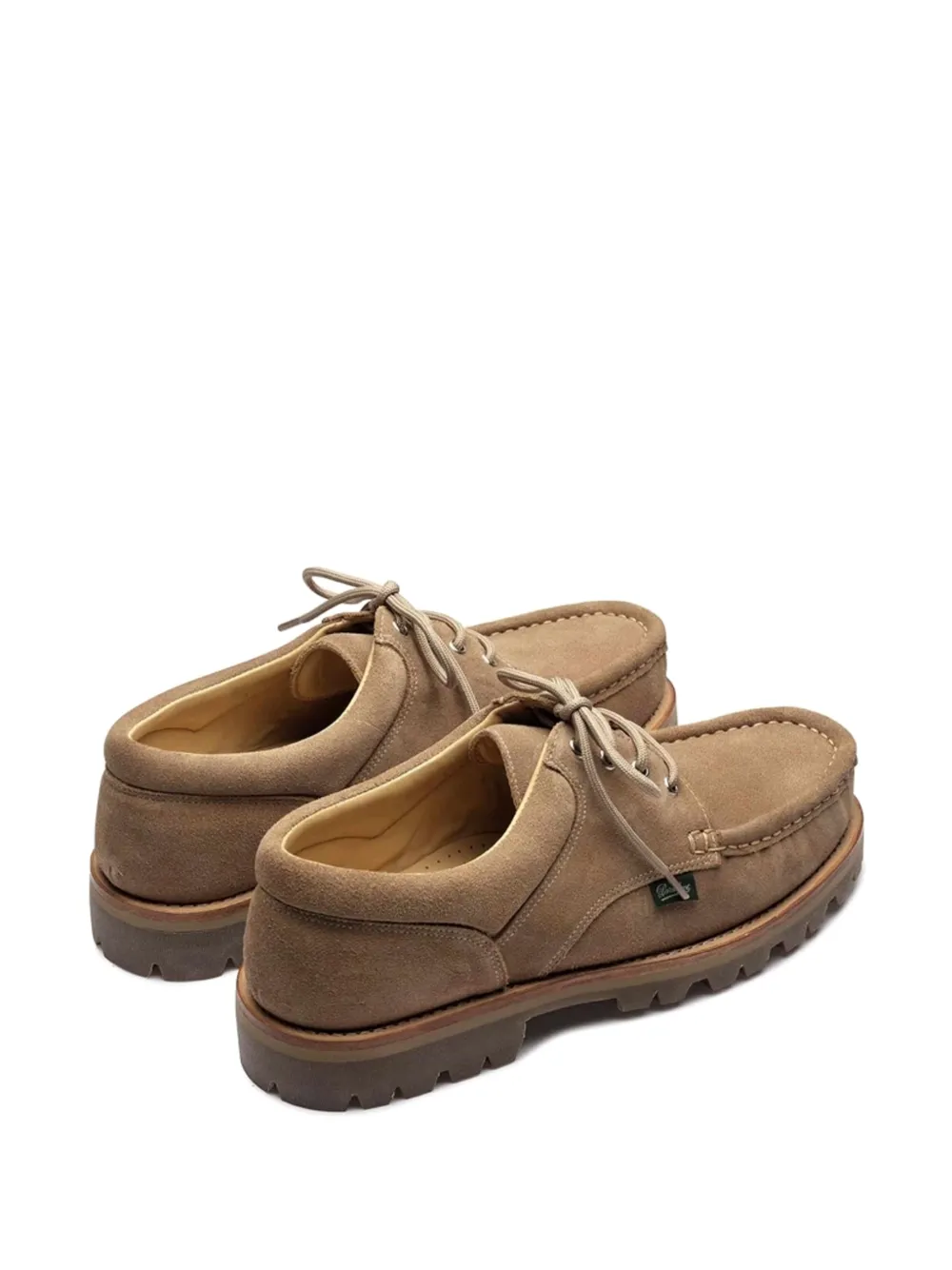 Paraboot Thiers lace-up stitched boat shoes Beige