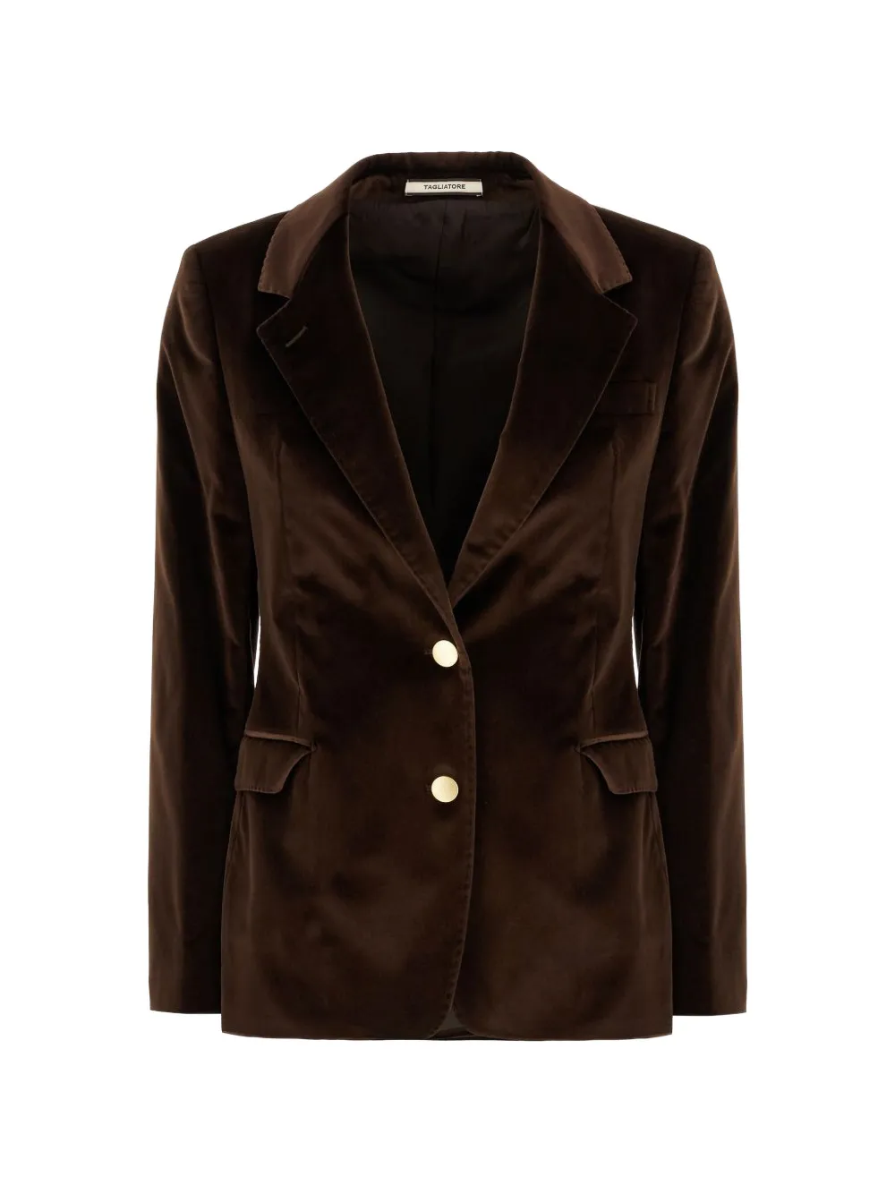 Tagliatore velvet-effect blazer - Braun