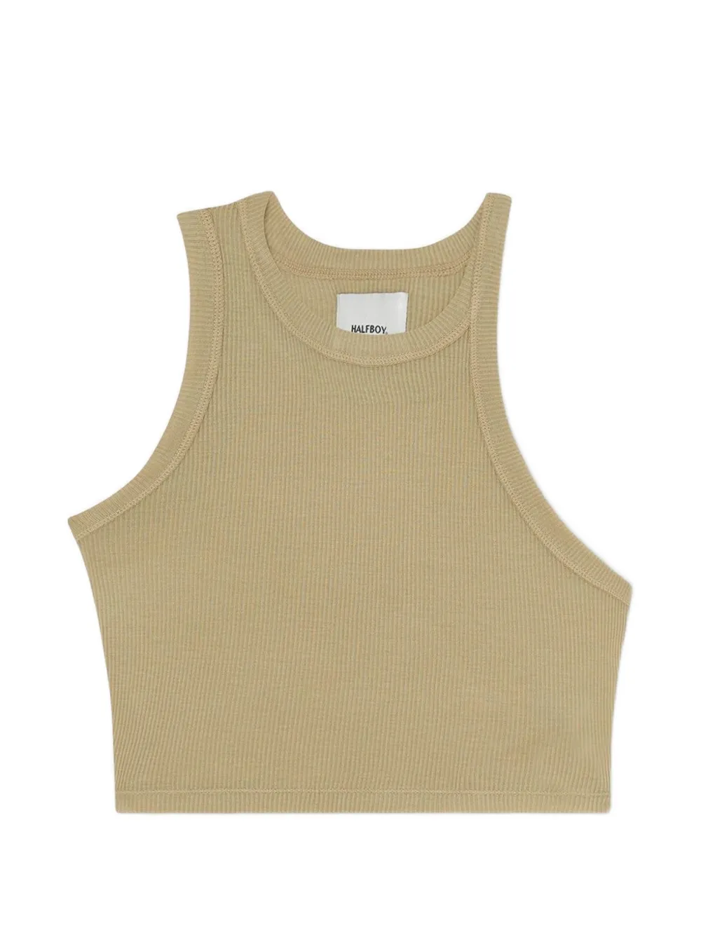 Halfboy ribbed-knit crop top - Nude