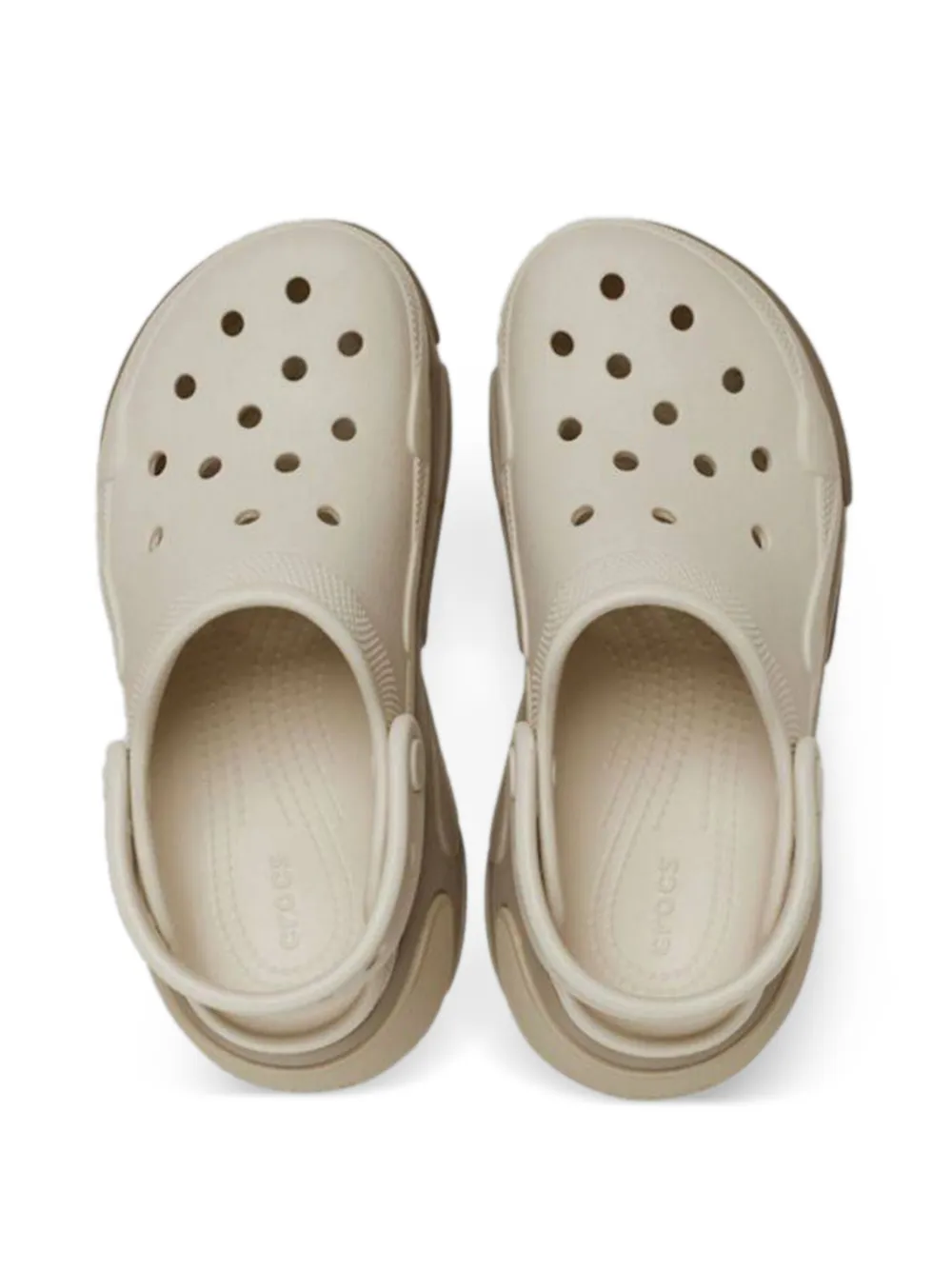 Crocs Sandalen met plateauzool Beige