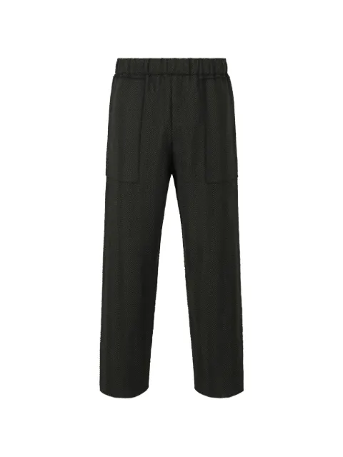 Homme Plissé Issey Miyake herringbone pocketed straight-leg trousers