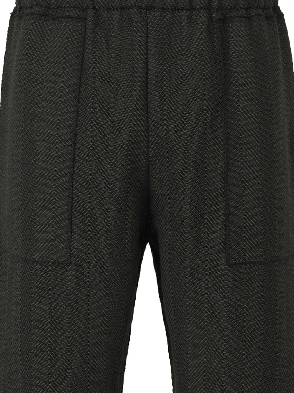 Homme Plissé Issey Miyake Straight broek met visgraat-patroon en zakken Zwart