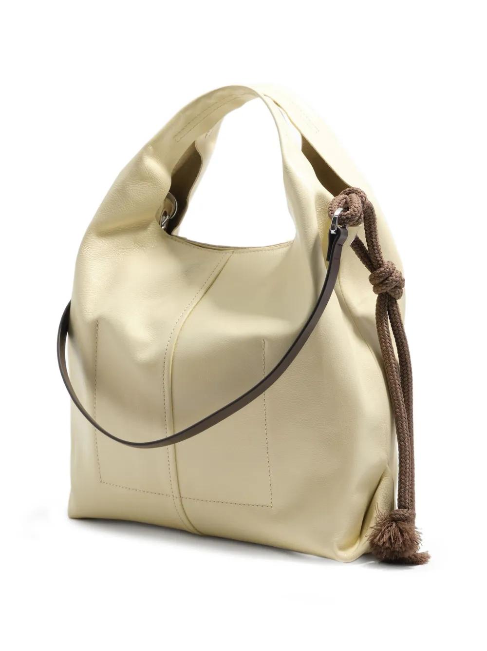 BIMBA Y LOLA Schoudertas met reliëf en strik Beige