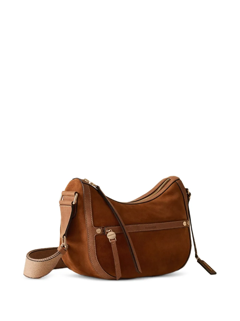  Borbonese Small Luna Zipped Cross-body Bag - Brown 