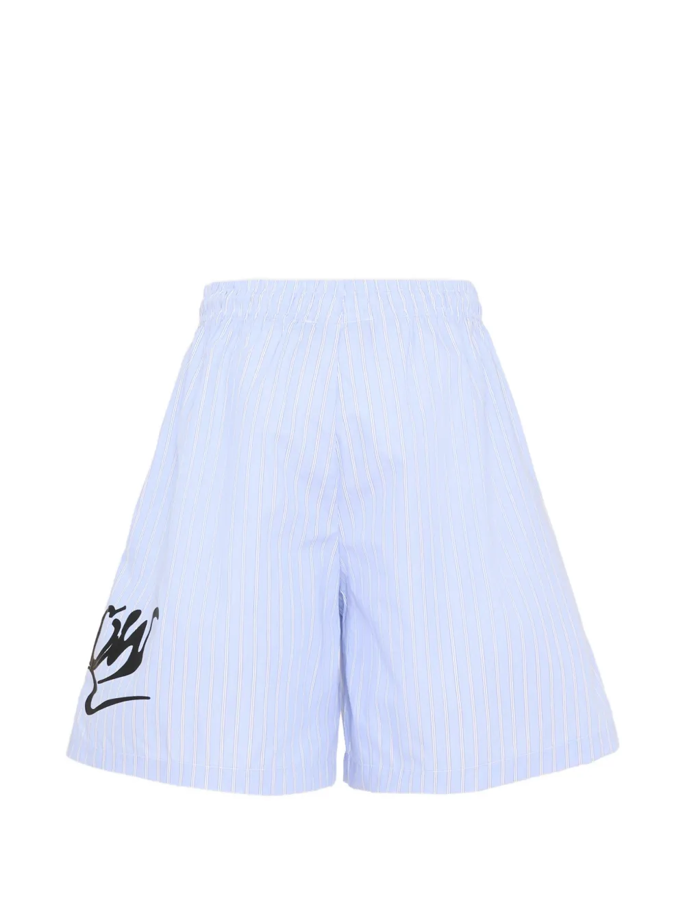 Barrow kids Gestreepte katoenen shorts Blauw