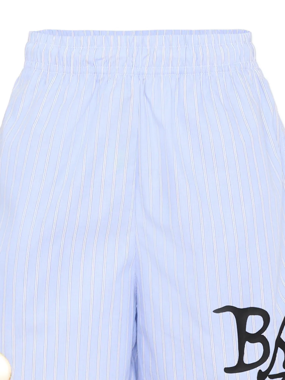 Barrow kids Gestreepte katoenen shorts Blauw