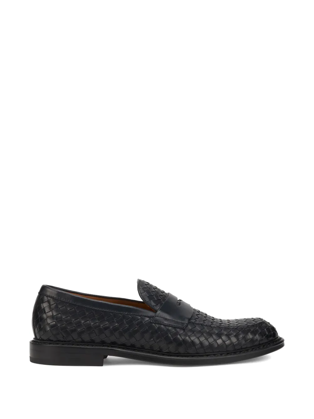 Doucal's woven penny loafers - Nero