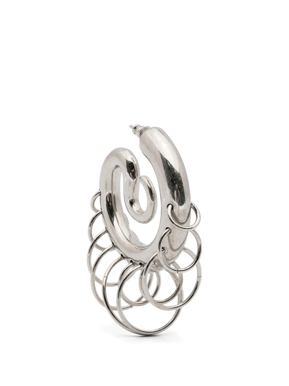 Panconesi medium pierced-serpent hoop earrings - Argento