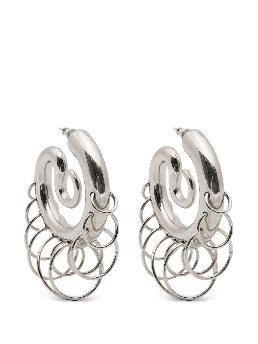 Panconesi medium pierced-serpent hoop earrings - Argento