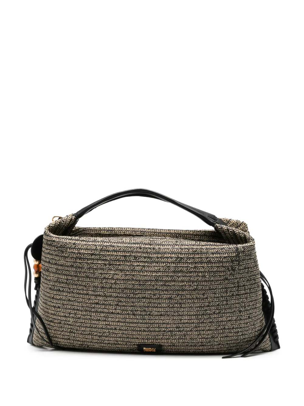 DKNY logo-detail woven-design toyte bag - Toni neutri
