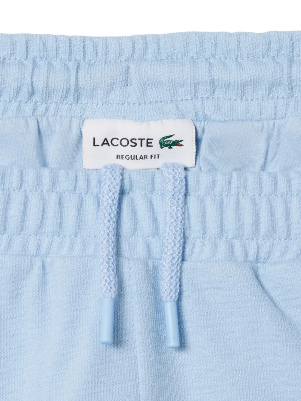 Lacoste Shorts met logo-reliëf Blauw