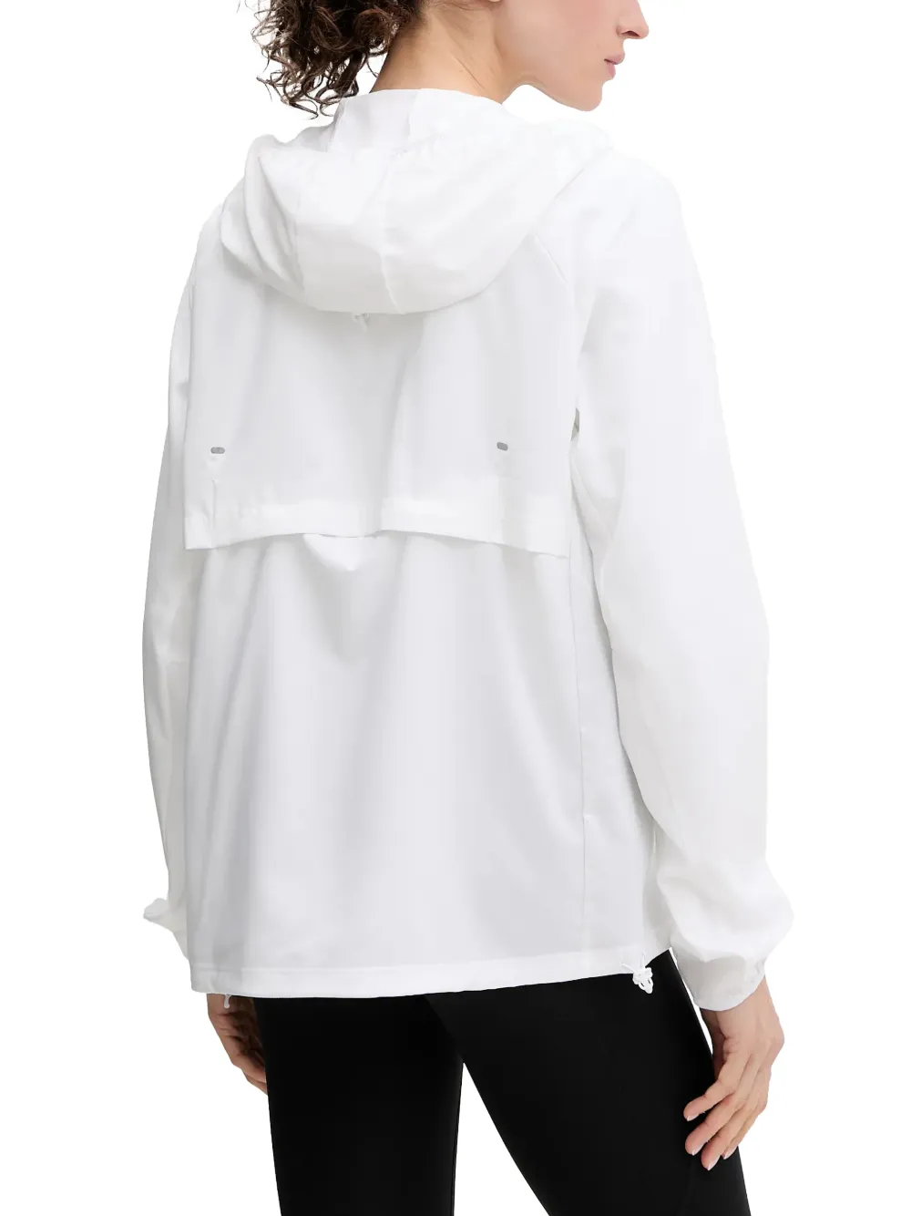 adidas hooded logo-print jacket Wit