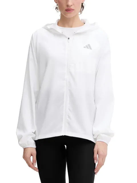 adidas hooded logo-print jacket