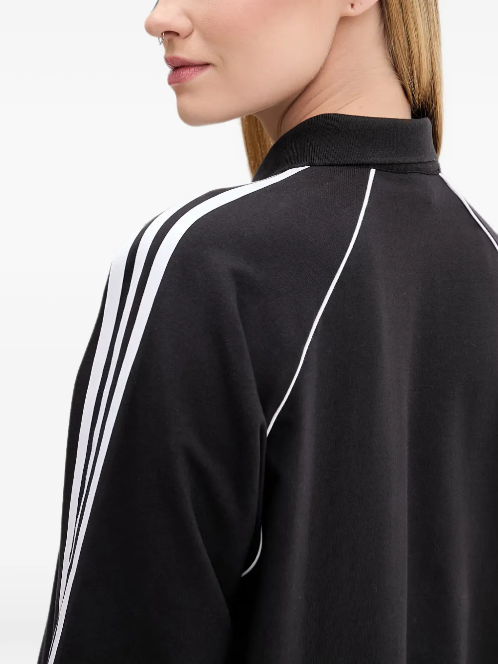 adidas logo-embroidered 3-Stripe mini dress Zwart