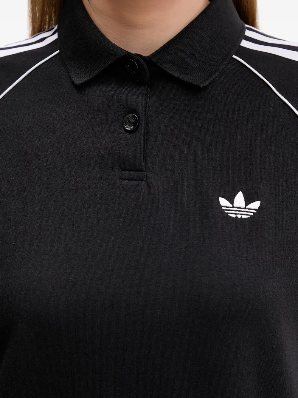 adidas logo-embroidered 3-Stripe mini dress Zwart