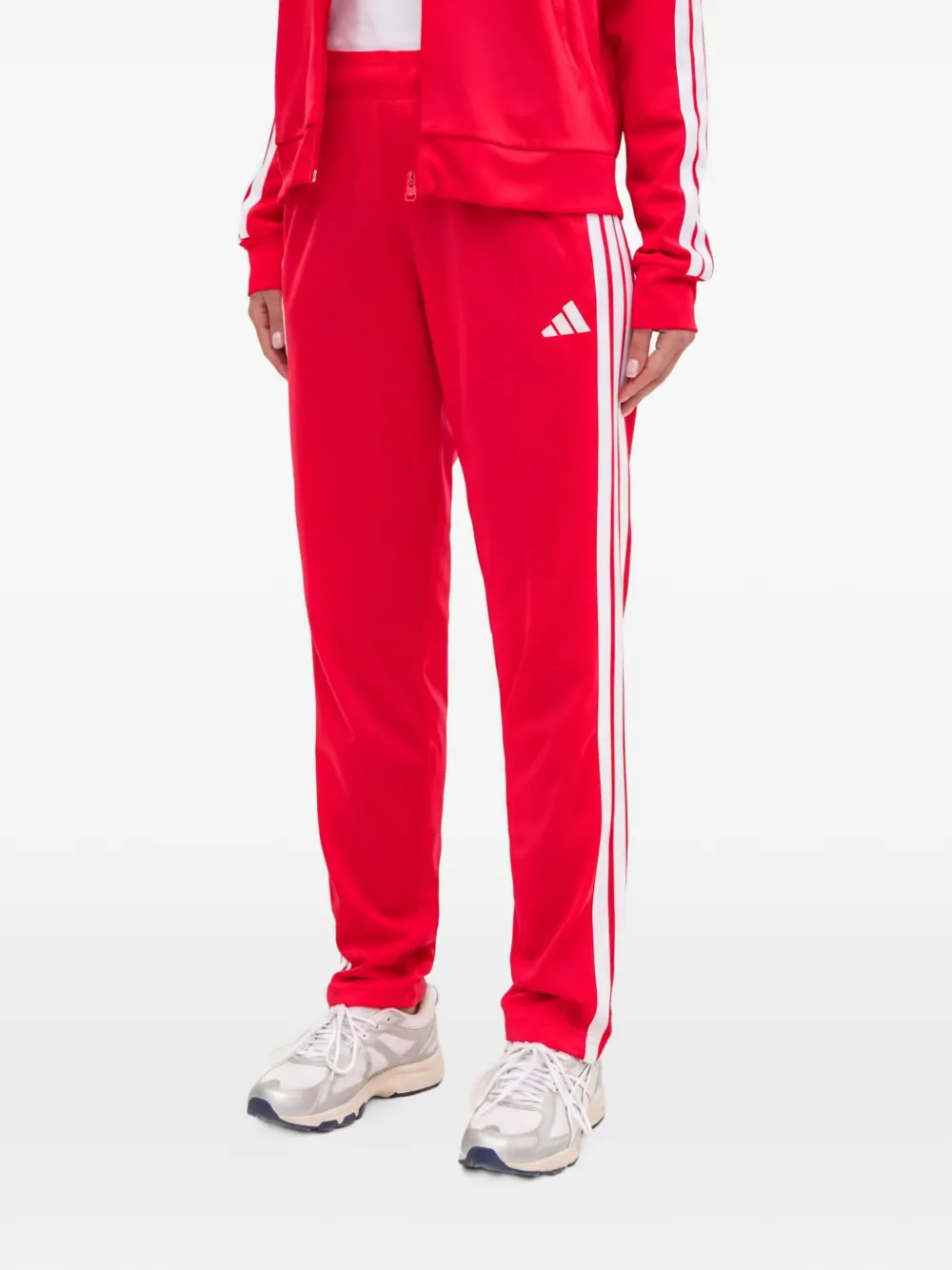 adidas Dayready striped-detail logo-print tracksuit - Rosso