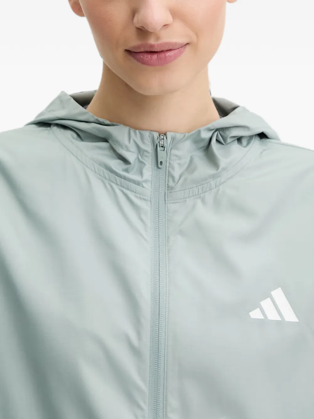 adidas Hyperglam jack met capuchon en logo-print Groen