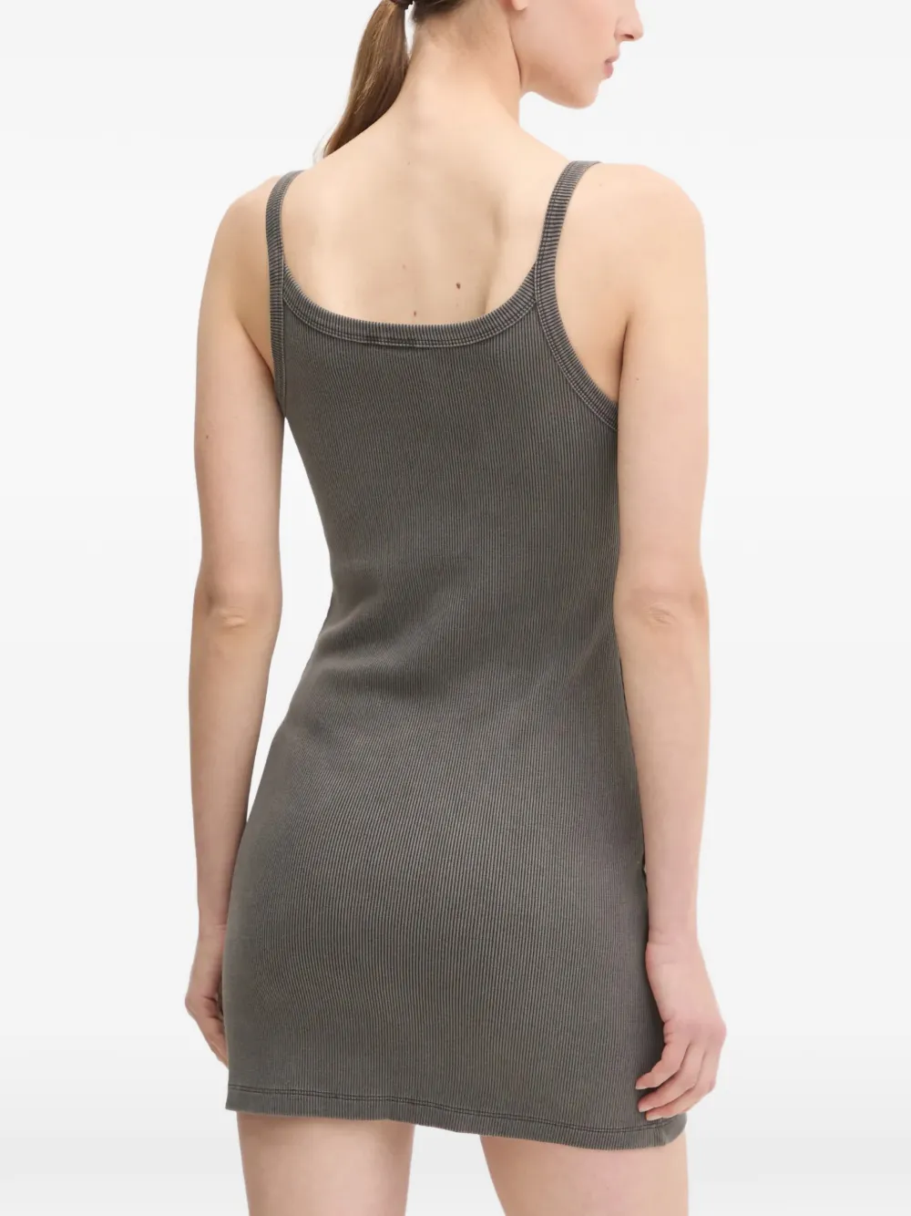 adidas ribbed mini dress Grijs