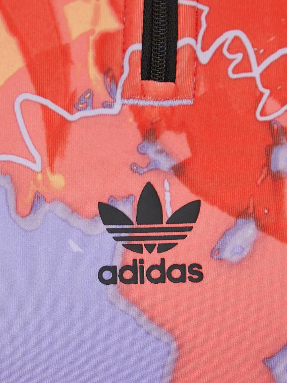 adidas Mini-jurk met grafische zonnebloemprint Paars