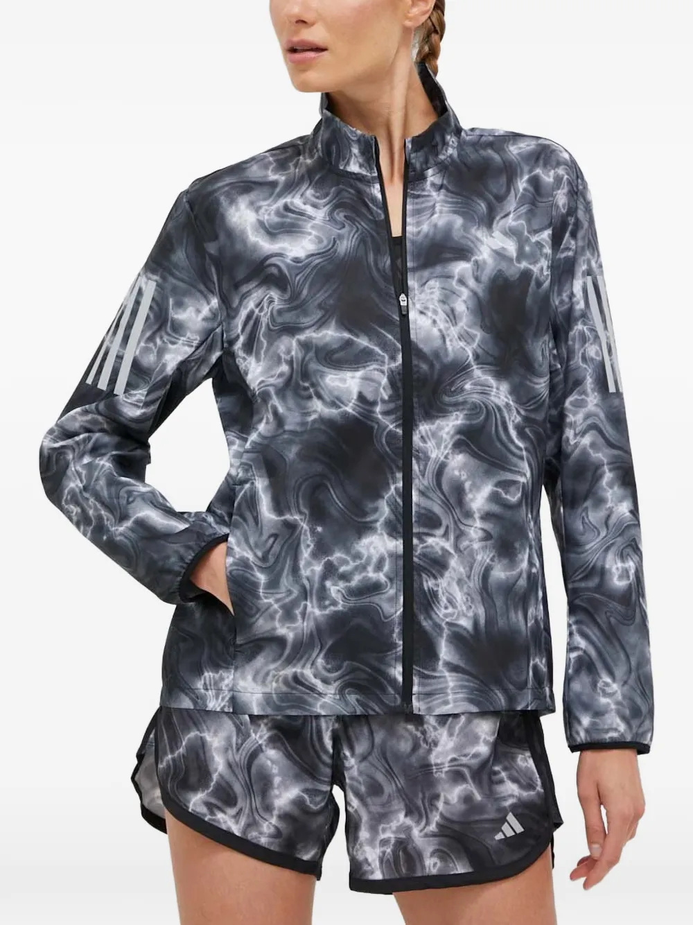 Adidas City Escape Camo bikini met uitgesneden details en abstracte print Blauw
