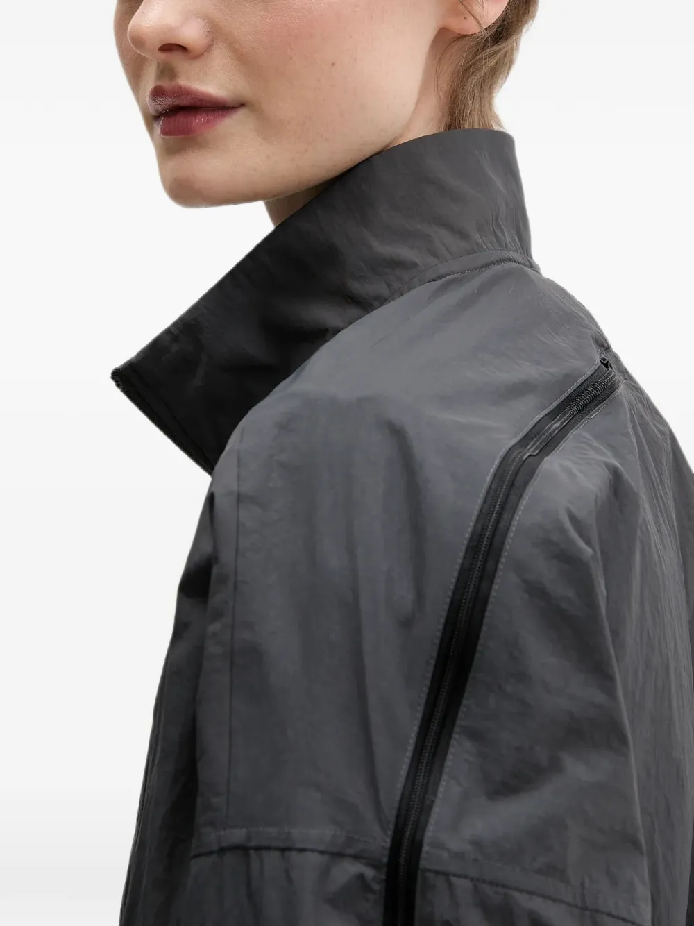 adidas City logo-print zip-up jacket Grijs