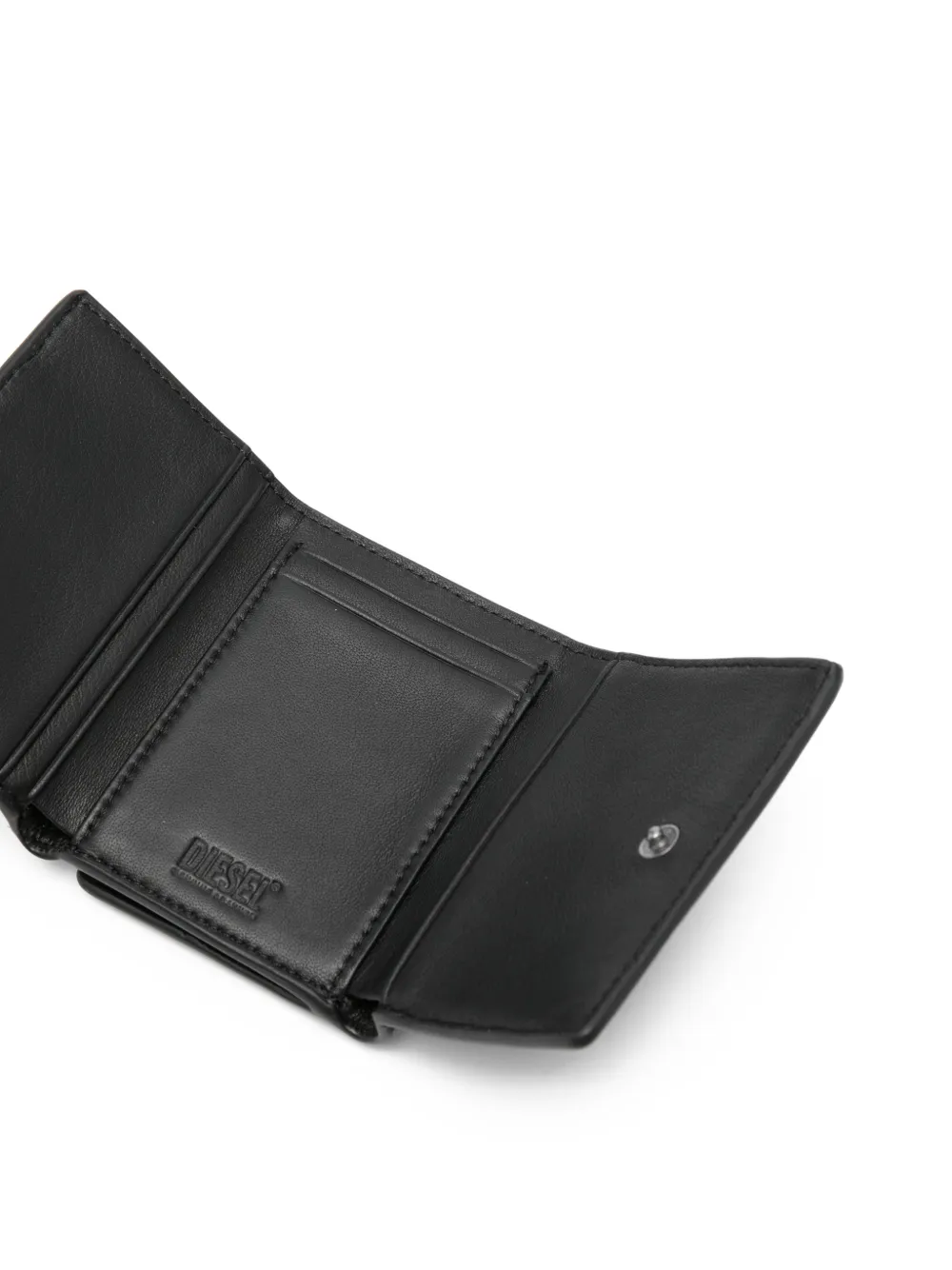  Diesel Biscotto Logo-plaque Wallet - Black 