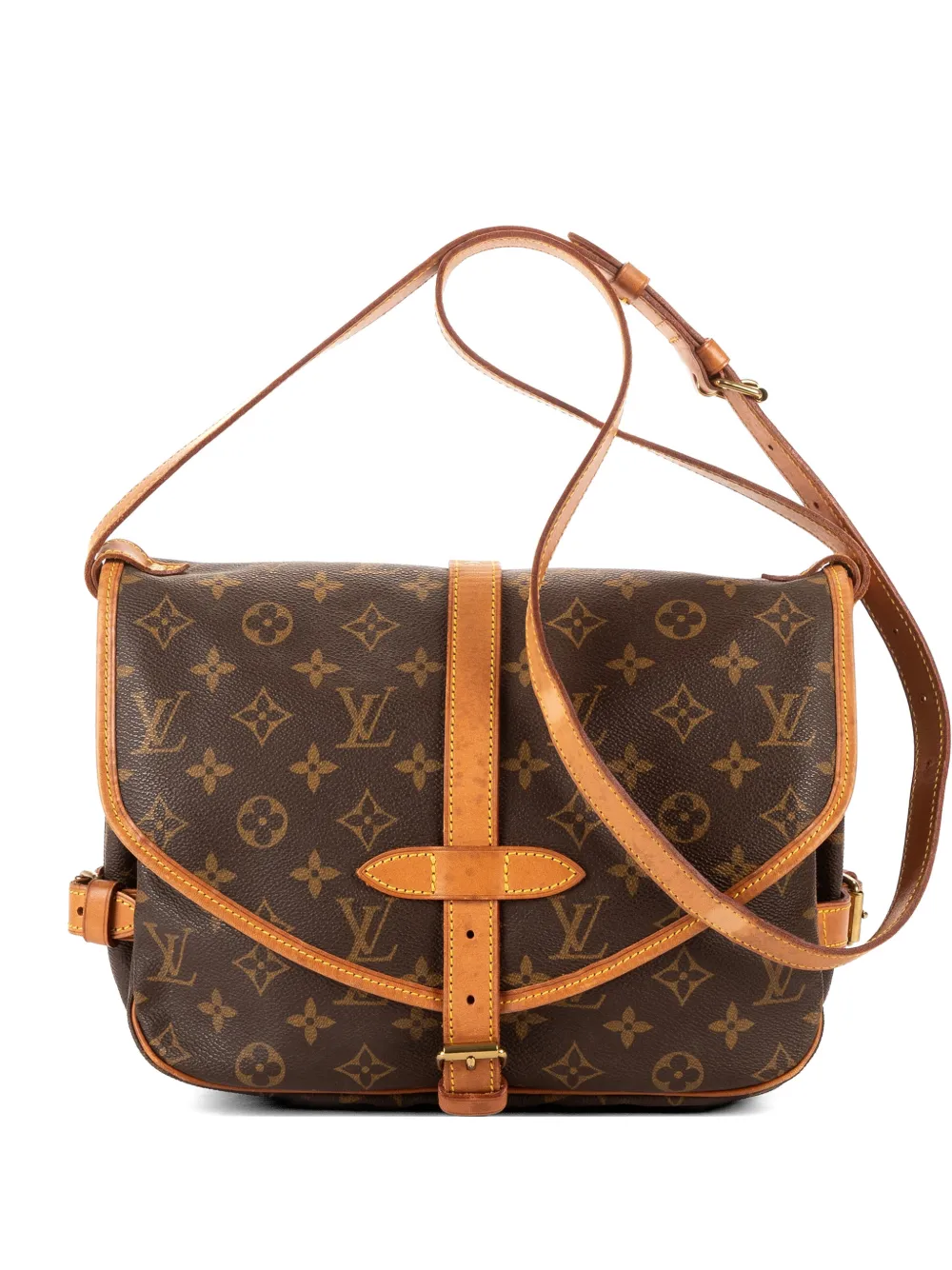 Louis Vuitton Pre-Owned Saumur monogram cross body bag - Marrone