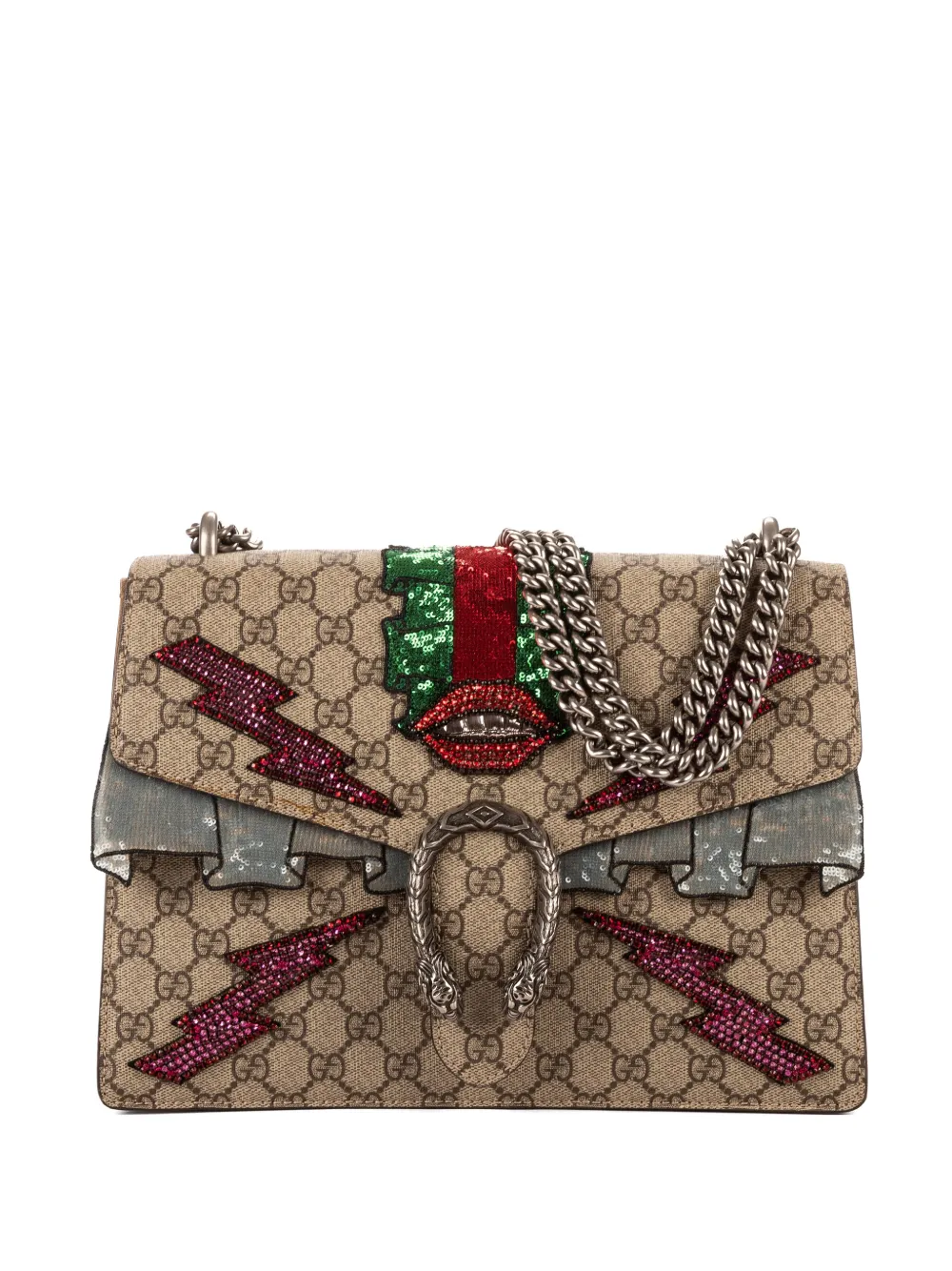 Gucci Pre-Owned Dionysus sequin monogram shoulder bag - Toni neutri