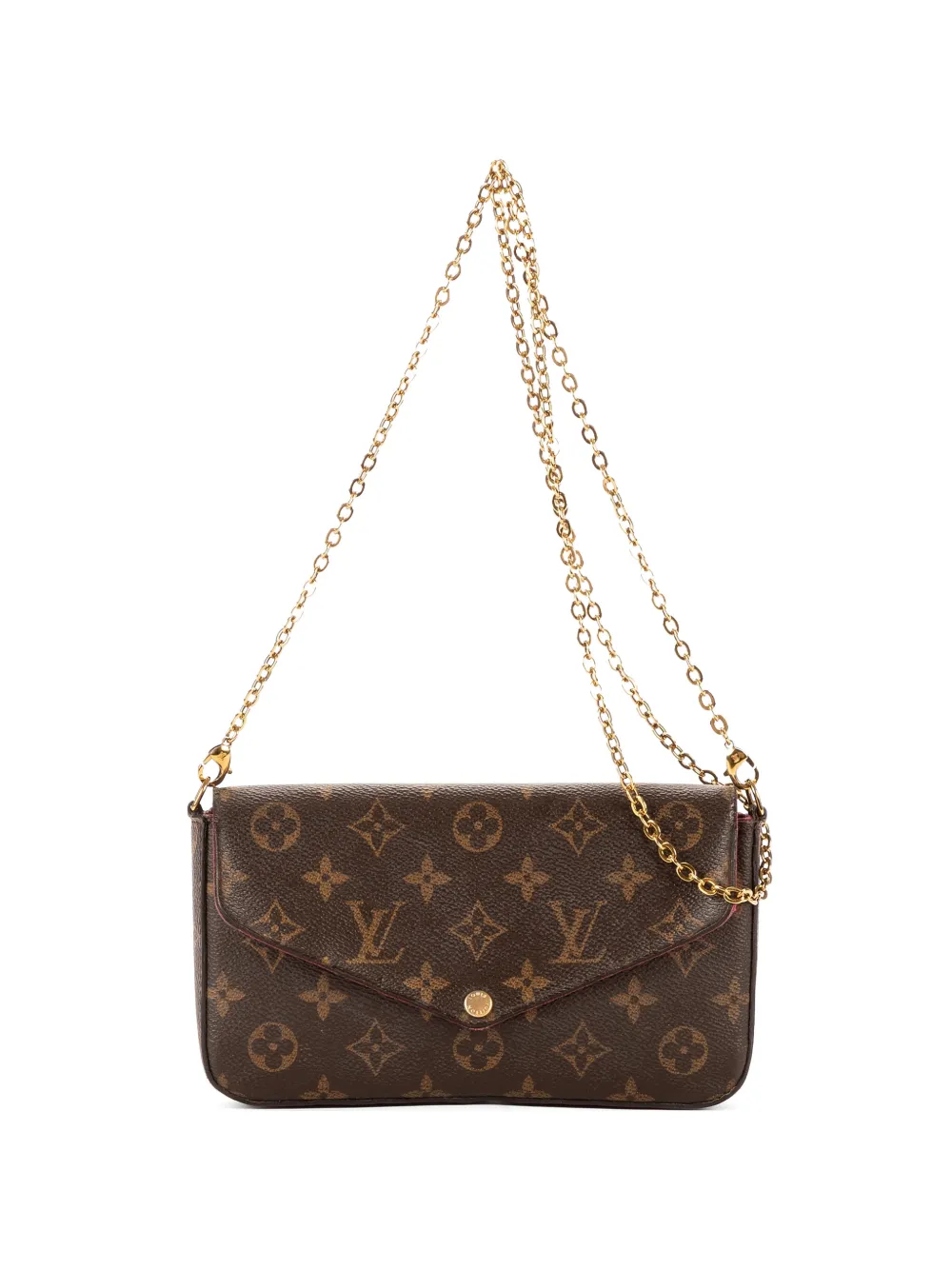 Louis Vuitton Pre-Owned Felicie monogram chain-strap cross body bag - Marrone
