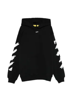 Off-White Kids スプレーペイント パーカー | ブラック | FARFETCH JP