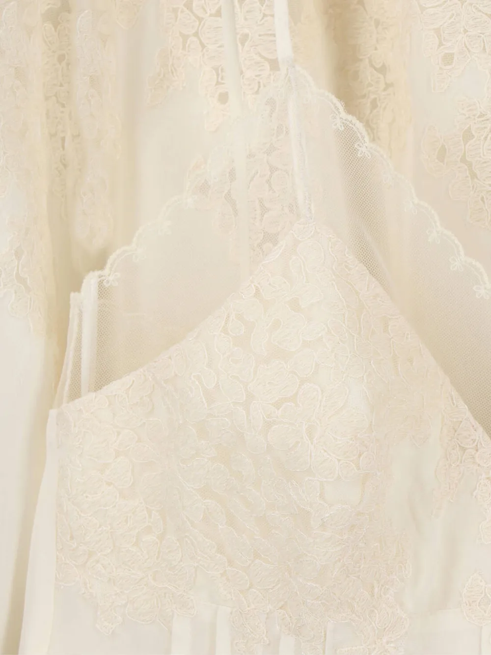Lace-Detail Midi Dress