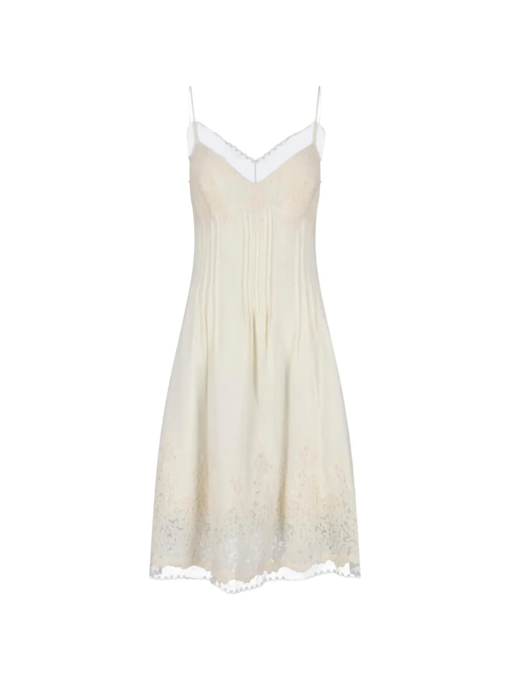 Ermanno Scervino lace-detail midi dress - Bianco