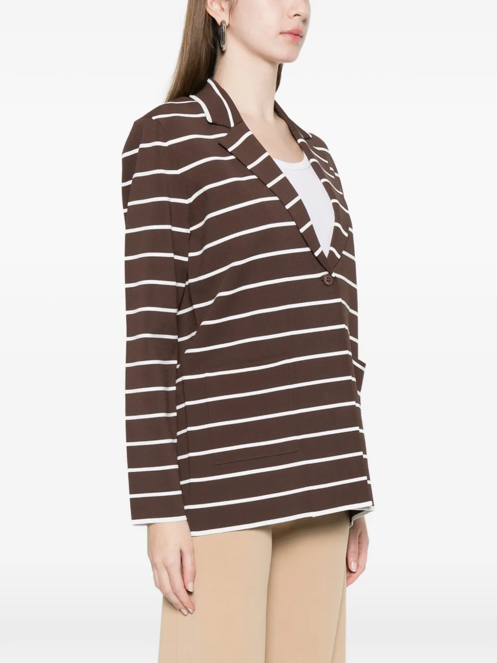  Kangra Striped Blazer - Brown 