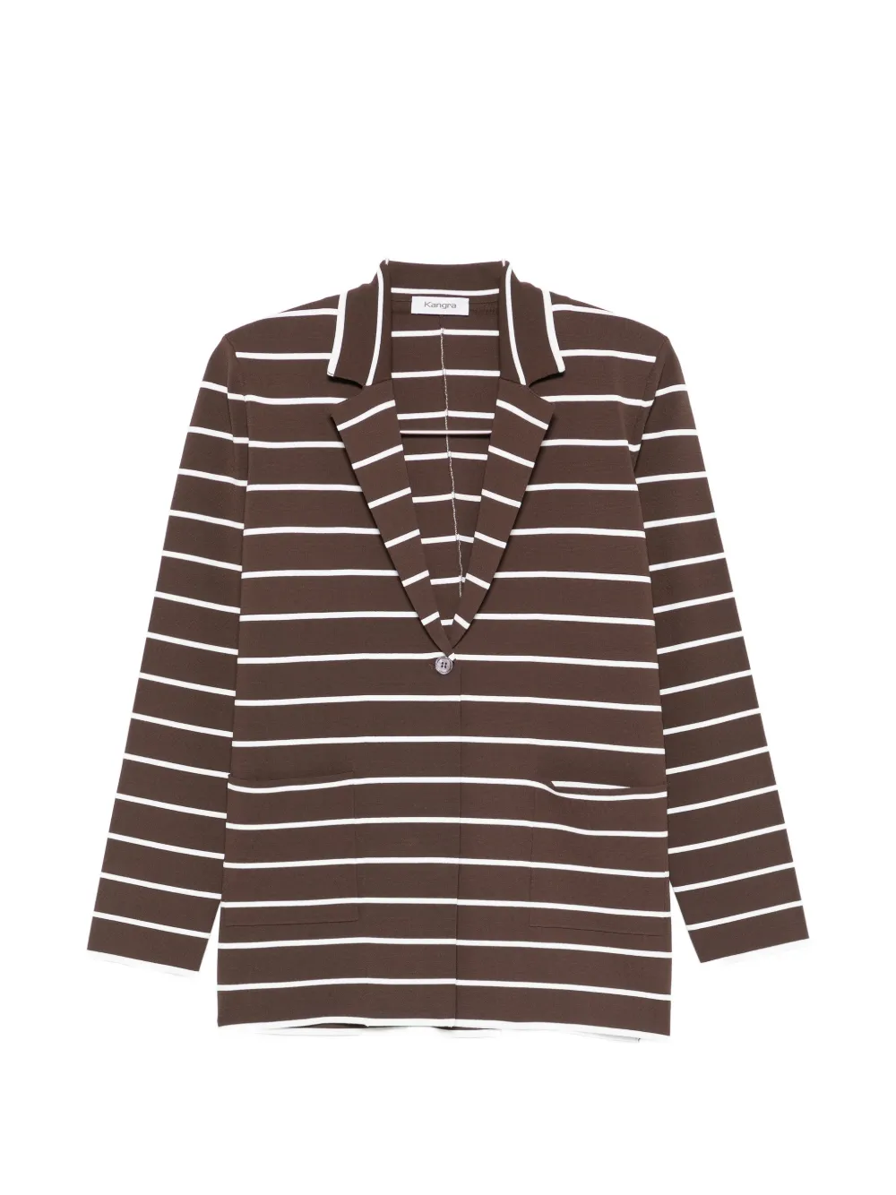 Kangra striped blazer - Marrone