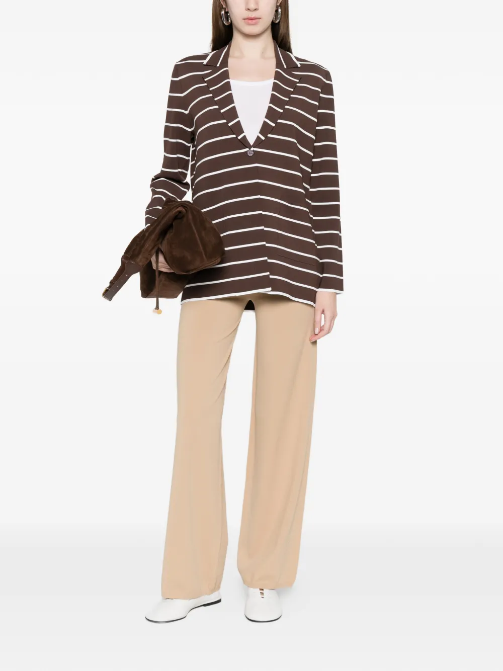 Kangra Striped Blazer - Brown 
