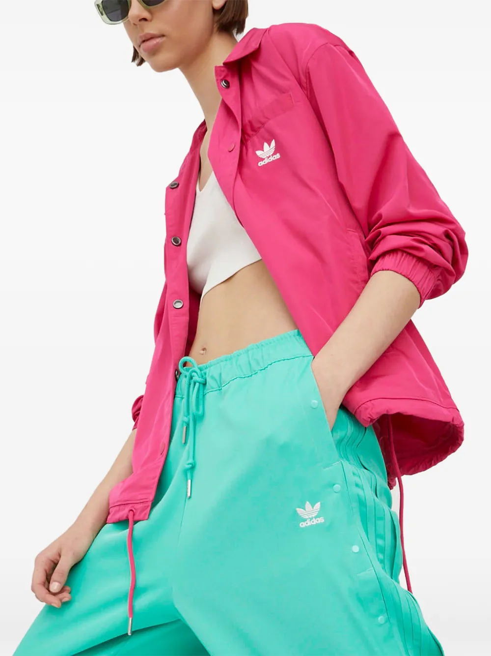 adidas Always Original jack met borduurwerk Roze