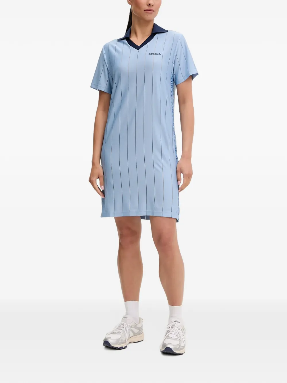 adidas x Liberty London tonal football dress Blauw