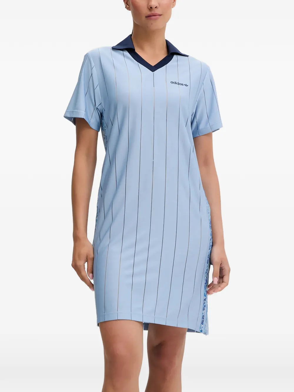 Adidas x Liberty London tonal football dress Blauw