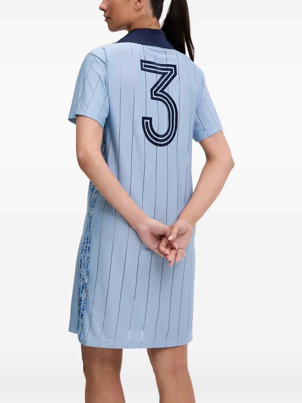 adidas x Liberty London tonal football dress Blauw