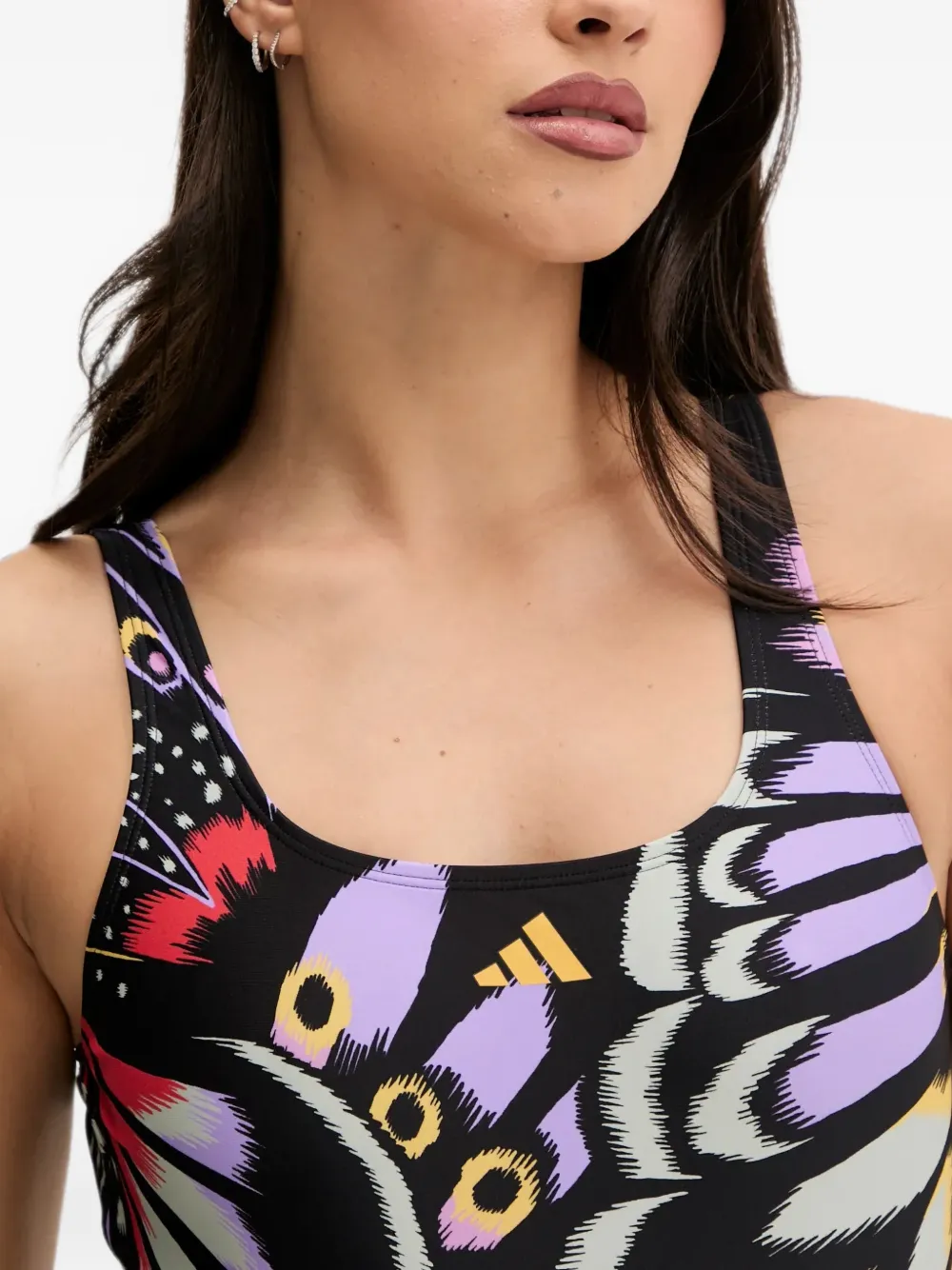 adidas x Farm Graphic butterfly-print swimsuit - Nero