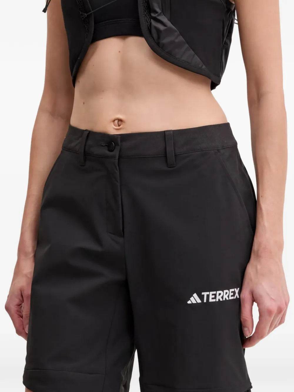 adidas Terrex broek met logo en rits Zwart