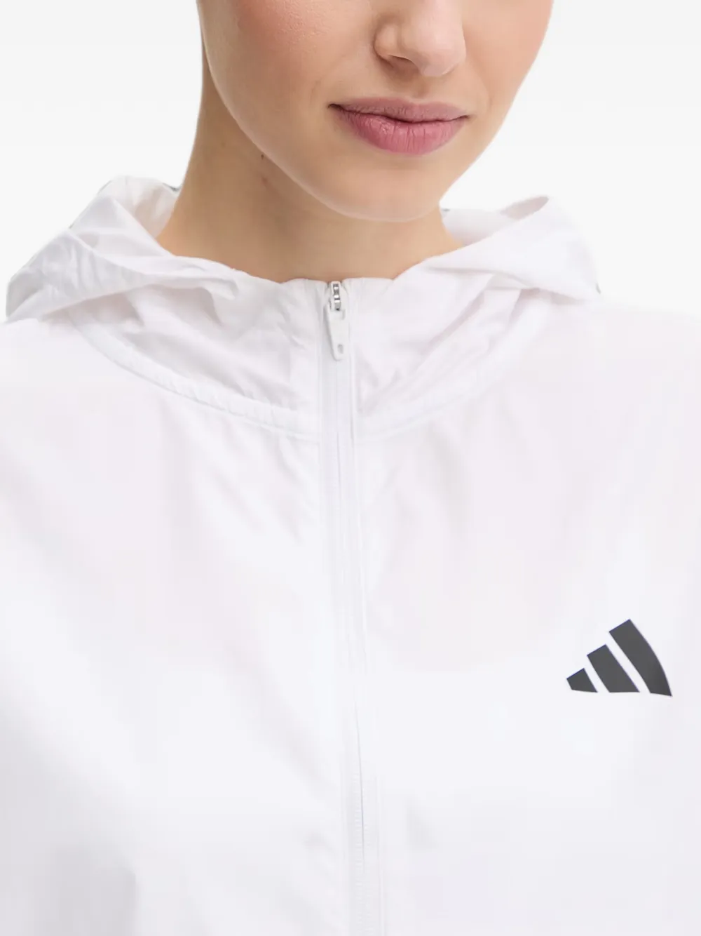 adidas Hyperglam hooded logo-print jacket Wit