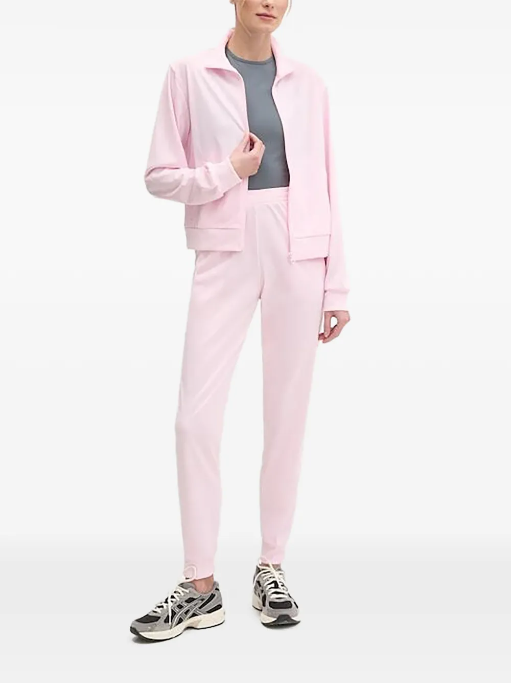 adidas zip-fastening logo-embroidered tracksuit - Rosa