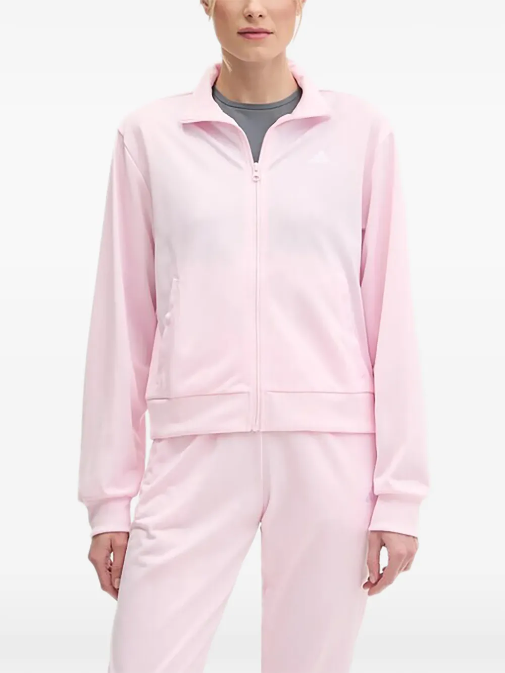 adidas Trainingspak met geborduurd logo en ritssluiting Roze