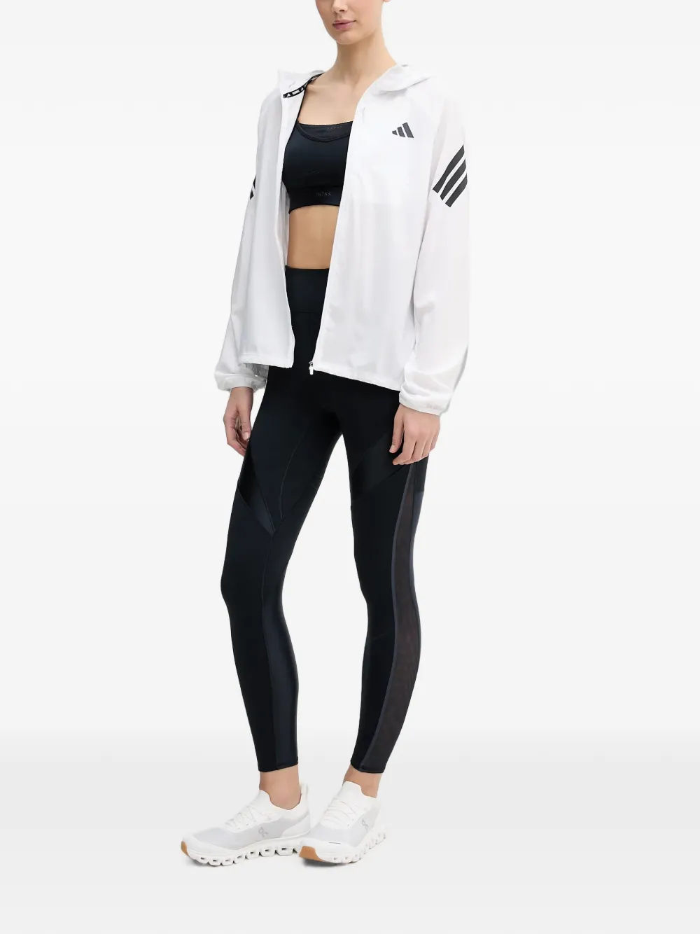 adidas Adi365 Iconic logo-print hooded jacket Wit