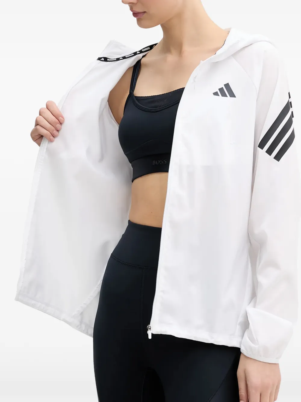 adidas Adi365 Iconic logo-print hooded jacket Wit